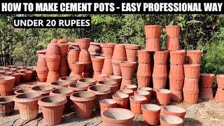 How To Make Cement Pots | EASY PROFESSIONAL WAY