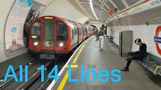 All 14 London underground train lines