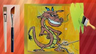 cartoon dragon painting