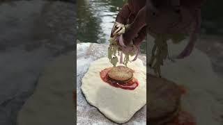 mozzarella cheese yeast rotti on dead waterfall #cooking #food