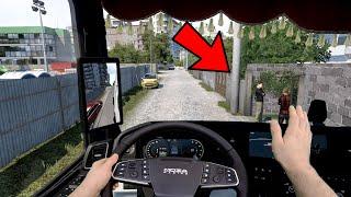 POV on West Balkan's very NARROW roads | Euro Truck Simulator 2 gameplay with MOZA TSW | Real hands