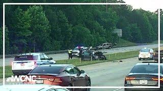 I-485 inner loop closed near Brookshire Boulevard after crash