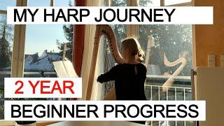 my harp progress (adult beginner) // no previous musical knowledge