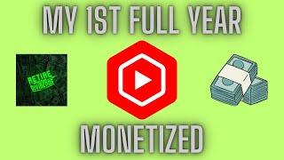 How much I made my first full year being monetized on YouTube.