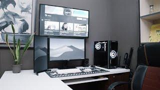 MODERN Desk Setup tour 2021 // Editing & Gaming