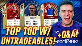 TOP 100 ON FUT CHAMPIONS w/ RED MONTHLY REWARDS TEAM + UNTRADEABLES!!