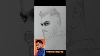 Shading +blanding + highlits +धेर्य = Realistic portrait #artbysouravartist #shorts#viratkohli