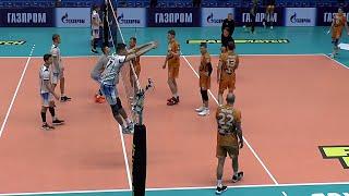 Volleyball. Block. Victor Poletaev, Ivan Yakovlev Zenit Saint Petersburg vs Kuzbass Kemerovo