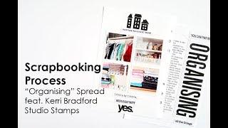 Scrapbooking Process | "Organising" Spread feat. Kerri Bradford Studio Stamps