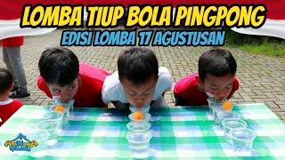 Serunya Lomba Tiup Bola Pingpong