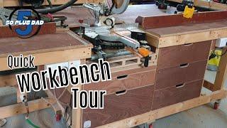 EASY DIY MOBILE WORKBENCH with 4 built in power tools under $200!