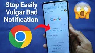 How To Stop Vulgar & Ads Notification On Google Chrome ( Security Setting )