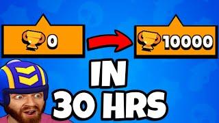 How I Gained 10,000 Trophies in 30 HOURS!!! (world record)