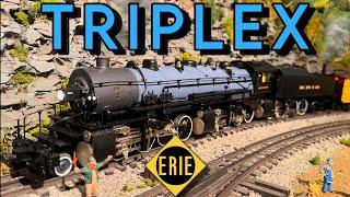 WHEEL SLIP!! Lionel Trains Erie VISION TRIPLEX 2-8-8-8-2 Steam Locomotive