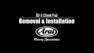 Arai XD-5 Helmet Cheek Pad Removal and Installation Video