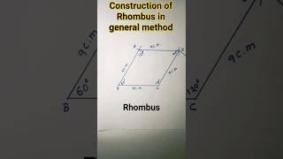 how to draw rhombus in general method#shorts#yt shorts#viralshorts#easytrick#RB knowledge explore