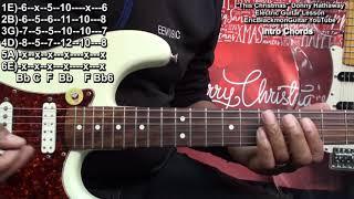 How To Play THIS CHRISTMAS Donny Hathaway R&B Guitar Lesson Tutorial TABS Key F Major