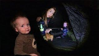 BACKYARD TENT!! First Time Camping with Adley and Baby Niko! Smores routine by the Camp Fire   