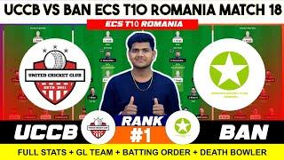 UCCB vs BAN || UCCB vs BAN Prediction || UCCB VS BAN 17TH ECS T10 Romania Match