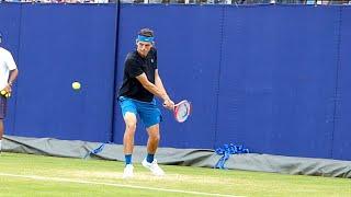 Taylor Fritz Backhand Slow Motion - ATP Tennis Two Handed Backhand Technique