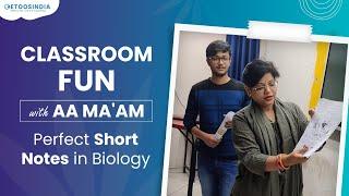 Perfect Short Notes in Biology | Classroom Fun with Dr. Akanksha Agarwal Ma'am | Etoosindia