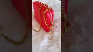 Valentino $50 red bag into a crossbody bag #valentinobeauty #valentinomakeup