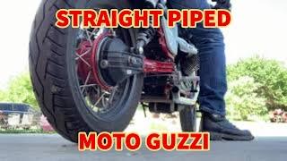 Moto Guzzi V7 Racer Straight Pipe