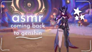 catching up with genshin ^_^ ~ asmr ~ (pulls, farming, whisper)