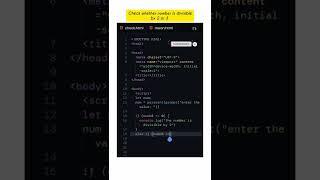 Check the divisibility of number in JavaScript (2 or 3) #shorts #codexinfo