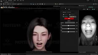 FACEGOOD x MOTSE Maya automatically rigging real-time streaming UE5 to capture tongue motion