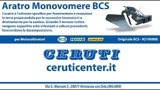 Aratro monovomere per Motocoltivatore BCS Ferrari - Originale BCS - 92190799