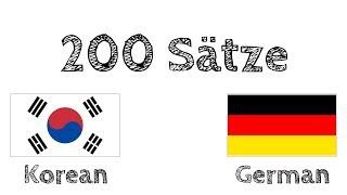 200 Sätze - Koreanisch - Deutsch