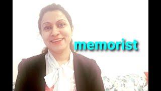 Word #271 #memorist /etymology, meaning, pronunciation, examples/A Word A Day challenge 2021