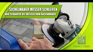 Messer vom Sichelmäher schleifen | Mähermesser schärfen | Rasenmäher winterfest | Wartung Rasenmäher