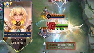 TOP 1 GLOBAL BEATRIX SECRET TRICK TO RANK UP FASTER IN SOLO RANK GAME 2024 (must watch) -MLBB