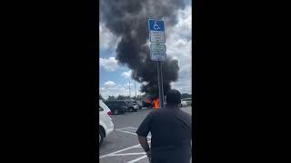 Car fire at Walmart near The Villages, Florida