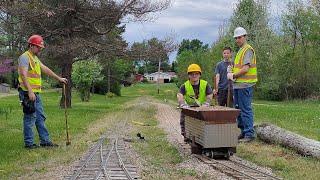 7 1/2 Gauge Railroad Episode 1: ballasting repairing leveling track