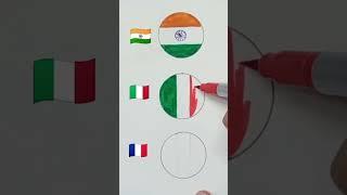 Flag drawing art short videos#shorts#Rj art creation#Rj