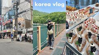 KOREA VLOG ౨ৎ: flying to korea alone, shopping, exploring seoul, what i ate in a day, aesthetic cafe