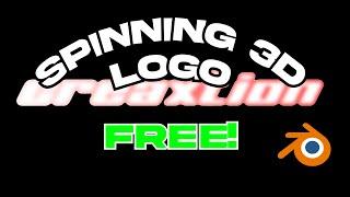 HOW TO MAKE A 3D SPINNING LOGO FOR FREE! | Blender Tutorial