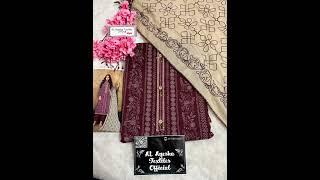 AZARA BLACK BERRY COTTON PRINT WITH EMBRODERY WORK DESIGNER SALWAR KAMEEZ