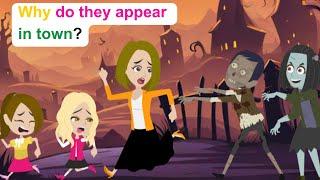 Ella and the Zombie Halloween - Funny English Animated Story - Ella English