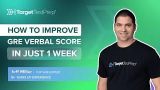 How to Improve GRE Verbal Score in Just 1 Week with @TargetTestPrep