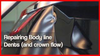 Dent Repair Body line - PDR Tutorial / Body line dents-Crown flow