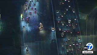 Deadly crash shuts down NB lanes of 5 Freeway in Tustin