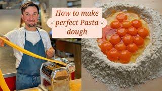 Easy Homemade pasta dough recipe with golden egg yolks | Italian cuisine