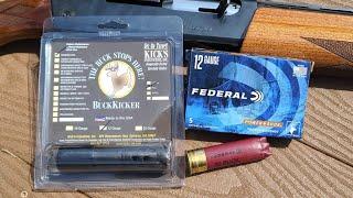 Federal Power-Shok 12ga 3" 15 Pellet 00 Buck Test W/ 11-87 & Kicks Buck Kicker Full Choke