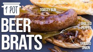 Easy One Pot Beer Brats | SAM THE COOKING GUY 4K