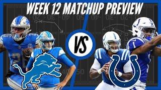 Detroit Lions vs Indianapolis Colts | Week 12 Preview