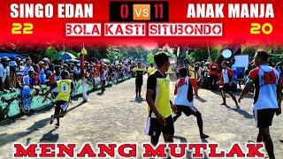 Laga panas SINGO EDAN_0 vs 11_ANAK MANJA || Pertandingan bola kasti situbondo